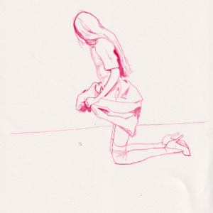 Magenta Ink Drawing
