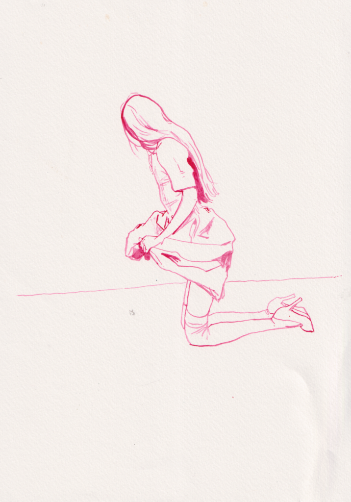 Magenta Ink Drawing